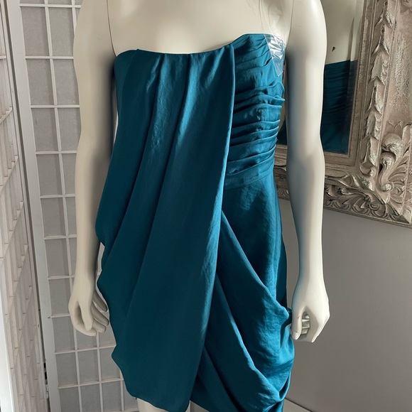 Karen Millen Mini Bubble Green Dress sz10 - Picture 1 of 5